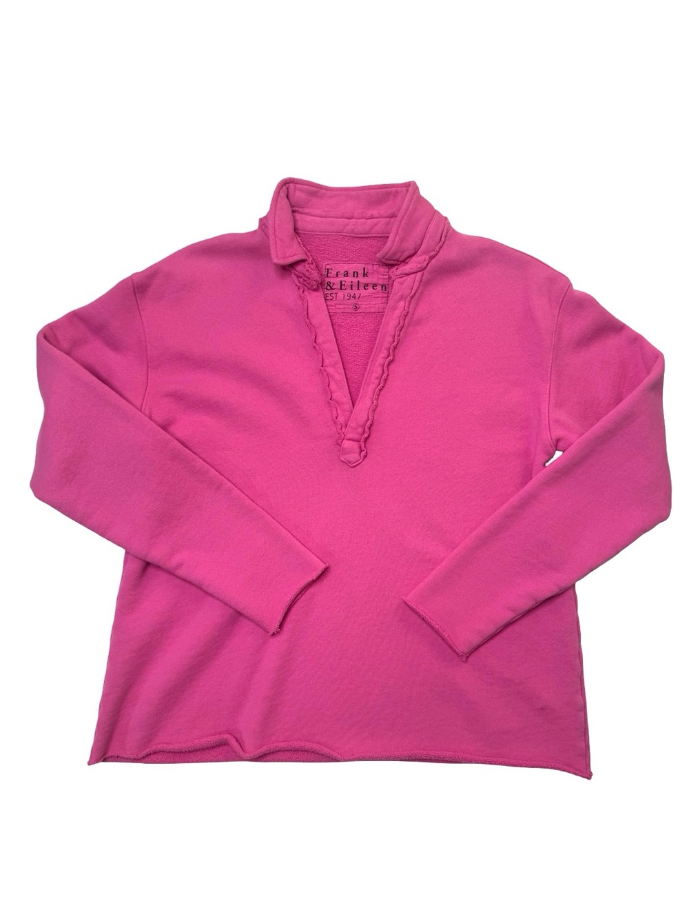 Frank & Eileen | Patrick Popover Henley Fleece in Guava Pink Small